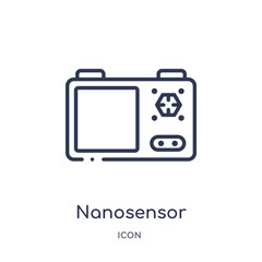 nanosensor icon from technology outline collection. Thin line nanosensor icon isolated on white background.