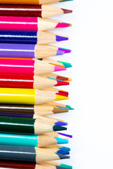 Fototapeta premium A set of colored pencils for drawing macro photography.