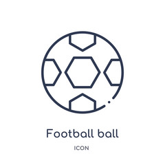 football ball circular icon from sports outline collection. Thin line football ball circular icon isolated on white background.