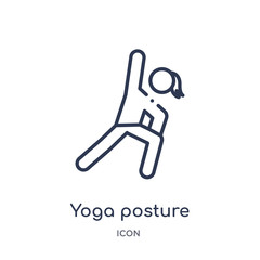 yoga posture icon from sports outline collection. Thin line yoga posture icon isolated on white background.