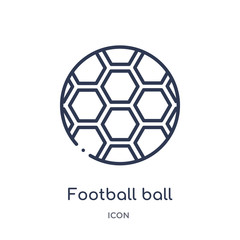 Fototapeta premium football ball icon from sports outline collection. Thin line football ball icon isolated on white background.