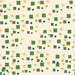Messy seamless abstract background with squares. Infinity geometric pattern. Vector illustration.       