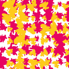 Colorful grunge seamless pattern,  abstract hand drawn paint splashes. Infinity texture, modern grungy background. Vector illustration.