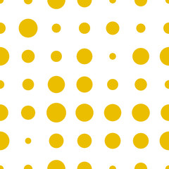 Abstract seamless pattern with grunge halftone dots. Dotted texture. Halftone dots background. Polka dot infinity. Abstract geometrical pattern of round shape.Screen print. Vector illustration.