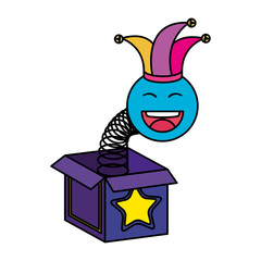 surprise box with happy fool face