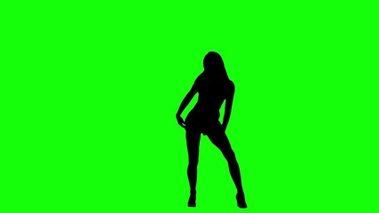 Sexy Girl Dancing Silhouette