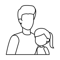 father with daughter characters