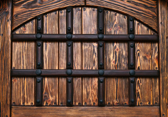 design element of a beautiful, old wooden door.