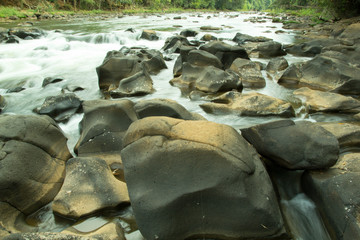 Beautiful waterfall in southern of Lao PDR