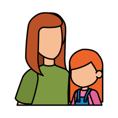 mother with daughter characters