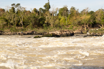 Beautiful waterfall in southern of Lao PDR