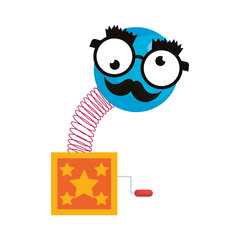 surprise box with happy fool face