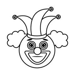 Obraz premium happy face with joker hat emoticon