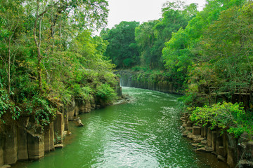 Fototapeta premium Beautiful waterfall in southern of Lao PDR