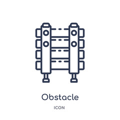 obstacle icon from security outline collection. Thin line obstacle icon isolated on white background.