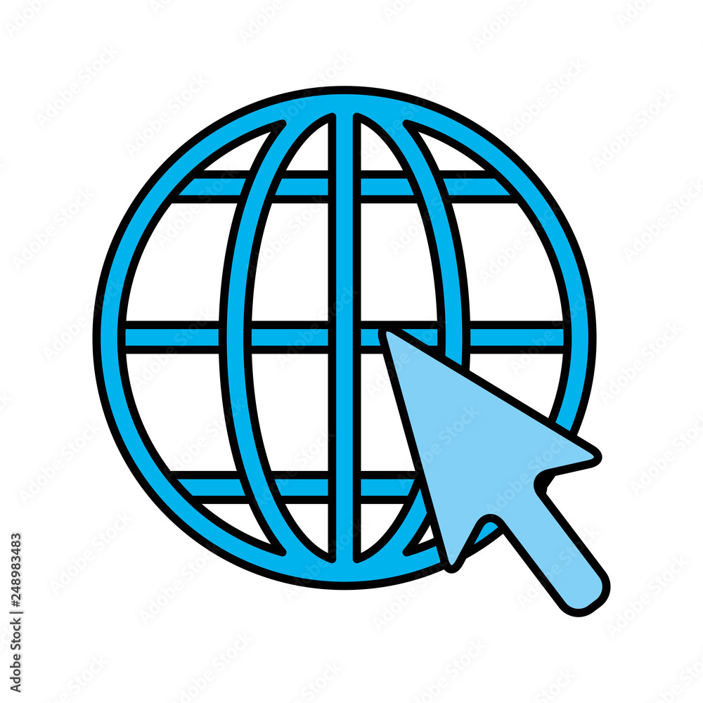 Poster sphere planet browser with mouse cursor
