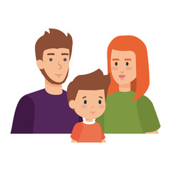 parents couple with son characters