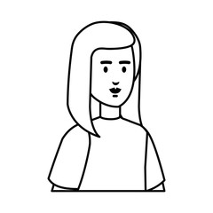 beautiful and young woman character