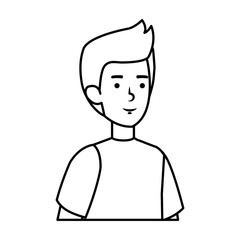 young and casual man character