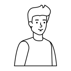 young and casual man character