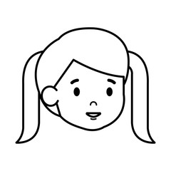 Obraz na płótnie Canvas beautiful little girl head character