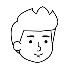 cute little boy head character