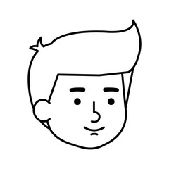 cute little boy head character