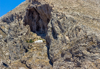 Santorini Church on Cliff Face