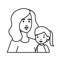 mother with daughter characters