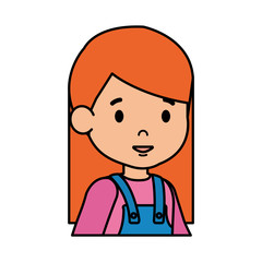 beautiful little girl head character