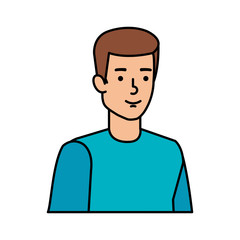 young and casual man character