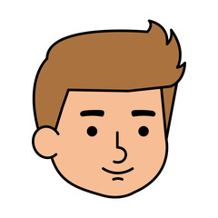 Fototapeta premium cute little boy head character