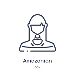 amazonian icon from people outline collection. Thin line amazonian icon isolated on white background.