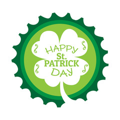 Isolated patrick day label. Vector illustration design