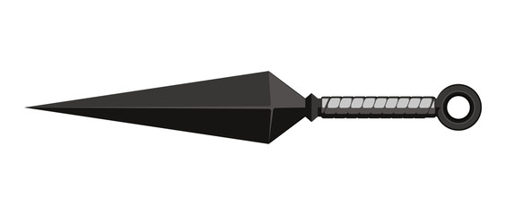 Kunai illustration (Japanese ninja's weapon). © barks