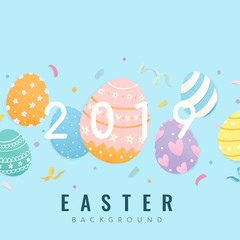 Happy Easter 2019 card design