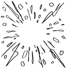 starburst hand drawn element vector