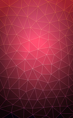 Red background with abstract geometric pattern.