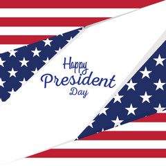 President day banner with text. Vector illustration design