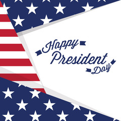 President day banner with text. Vector illustration design
