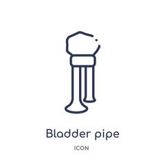 bladder pipe icon from music outline collection. Thin line bladder pipe icon isolated on white background.