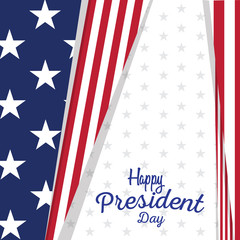 President day banner with text. Vector illustration design