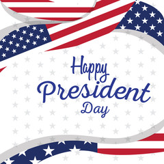 President day banner with text. Vector illustration design