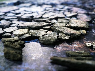 Dry cracked earth texture, global warming texture.