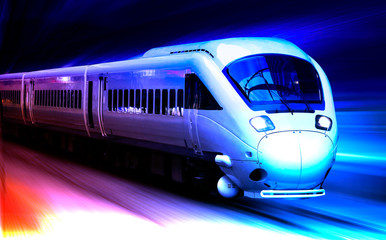 transportation concept : High speed train for business transportation - obrazy, fototapety, plakaty