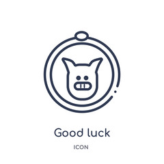 good luck icon from zodiac outline collection. Thin line good luck icon isolated on white background.