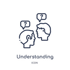 understanding icon from zodiac outline collection. Thin line understanding icon isolated on white background.