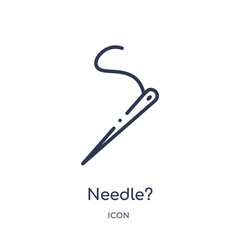 needle? icon from woman clothing outline collection. Thin line needle? icon isolated on white background.