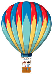 Isolated hot air balloon