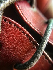 Close up of leather shoes. 